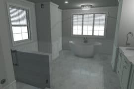 Lenox Street – Franklin MA – Master Bathroom Design