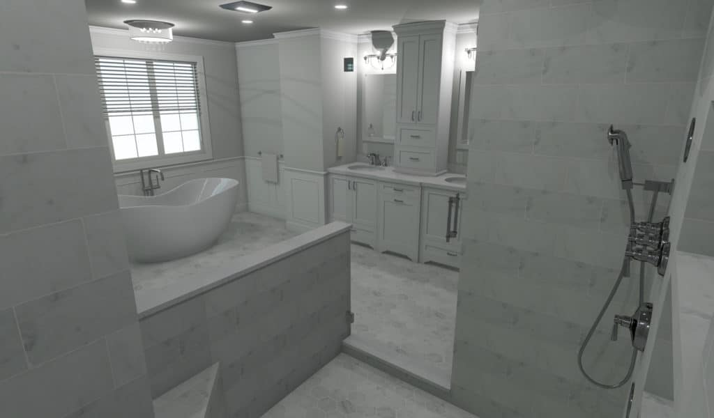 Lenox Street - Franklin MA - Master Bathroom Design